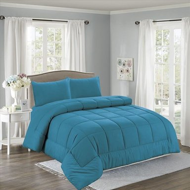 EDREDÓN CASATEX 2 PLAZAS ALGODÓN ACERO ACOLCHADO + JUEGO SÁBANAS 5 PIEZAS