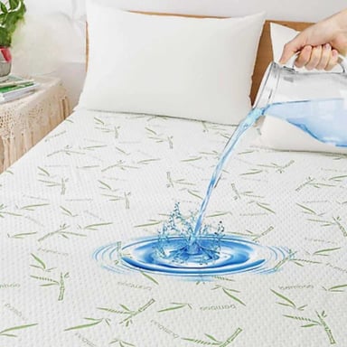 PROTECTOR CASATEX 2 PLAZAS BAMBÚ BLANCO IMPERMEABLE COLCHON - 2