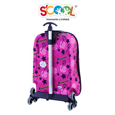SET MALETA SCOOL KUROMI EVA 3D FULL RANGER MORADO - 5
