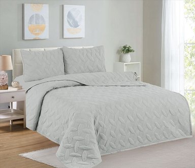 CUBRECAMA 2 PLAZAS Y JUEGO DE SÁBANAS ALGODÓN