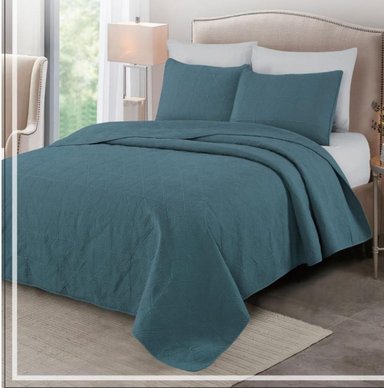 CUBRECAMA 2 PLAZAS Y JUEGO DE SÁBANAS ALGODÓN