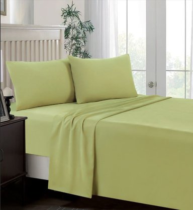 JUEGO DE SÁBANAS 2 PLAZAS 100% ALGODÓN VERDE