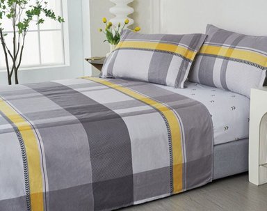 JUEGO DE SÁBANAS VICENZA 2 PLAZAS - 100% ALGODÓN