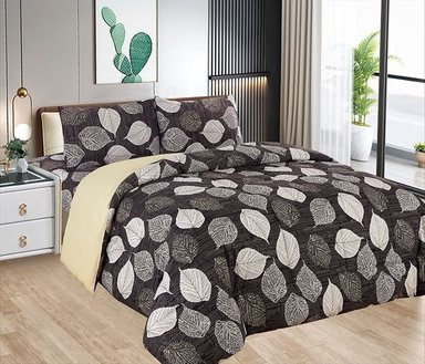 EDREDÓN 2 PLAZAS + JUEGO DE SÁBANAS 100% ALGODÓN - 5 PIEZAS