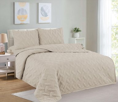 CUBRECAMA KING + JUEGO DE SÁBANAS 100% ALGODÓN - 5 PIEZAS