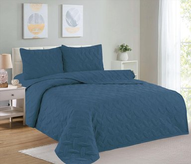 CUBRECAMA KING + JUEGO DE SÁBANAS 100% ALGODÓN - 5 PIEZAS