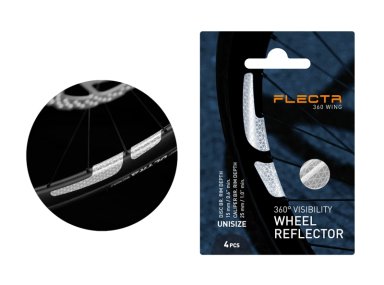 KIT FLECTR FRW REFLECTIVO ARO BICICLETA 360 WING ALEMANA