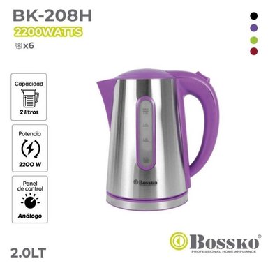 HERVIDOR BOSSKO BK-208H 2 LITROS 2200 WATTS