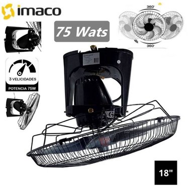 VENTILADOR DE TECHO IMACO OCF7919 75 WATTS MOTOR SILENCIOSO ORBITAL