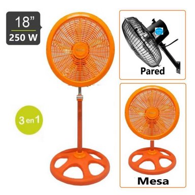 VENTILADOR BOSSKO 8223VI 250 WATTS 18" ORBITAL SEMI INDUSTRIAL 360 GRADOS