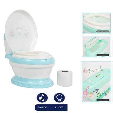 BACIN BABY HAPPY BACINKIDS MUSICAL ENTRENADOR PARA BEBE NIÑOS CELESTE