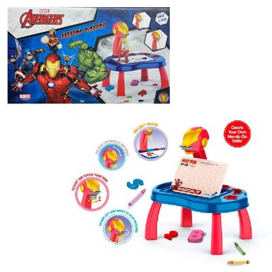PIZARRA T01 PROYECTOR DIBUJO PARA NIÑOS IRON MAN