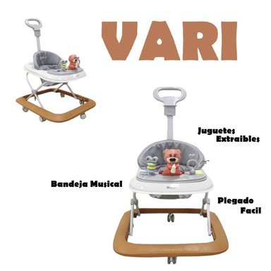ANDADOR MUSICAL PARA BEBE DIDACTICO VARI-MARRON