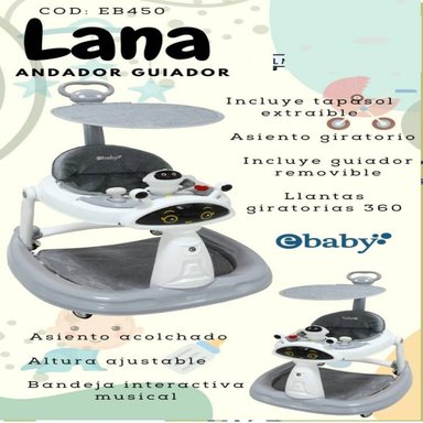 ANDADOR GUIADOR REMOVIBLE BANDEJA INTERACTIVA MUSICAL LANA P