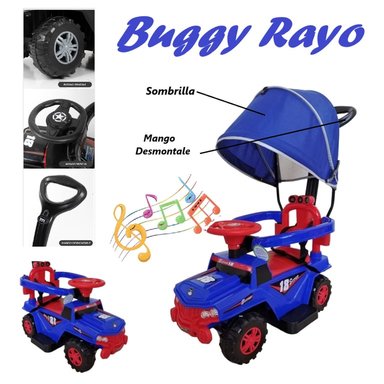 BUGGIE RAYO GUIADOR MUSICAL LUCES 3 EN 1 -AZUL