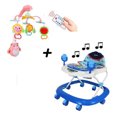 ANDADOR MOBY MUSICAL MOVIL PROYECTOR ROSA-AZUL