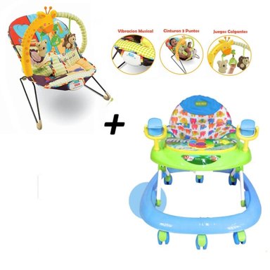 ANDADOR MOBY MECEDORA MUSICAL JIRAFA -VERDE