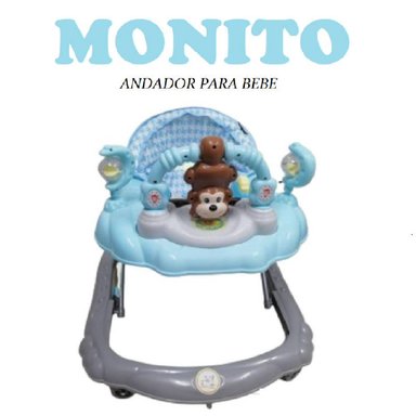ANDADOR PARA BEBE MONITO  JB-803 - CELESTE - 1