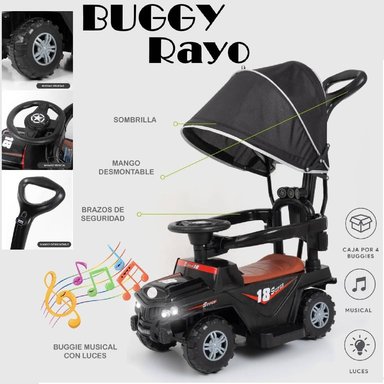 BUGGIE RAYO GUIADOR MUSICAL 3 EN 1 CON LUCES DESMONTABLE-NG