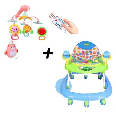 ANDADOR MOBY MUSICAL MOVIL PROYECTOR ROSA-CELESTE