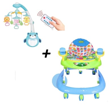 ANDADOR MOBY MUSICAL MOVIL PROYECTOR AZUL-CELESTE - 1