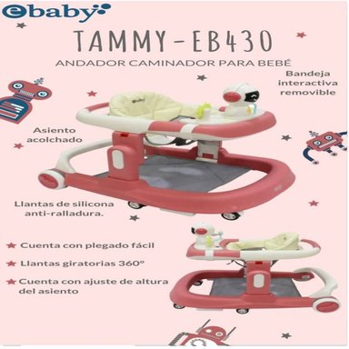 CAMINADOR ALTURA AJUSTABLE BANDEJA DIDACTICA TAMY EB430 ROSA