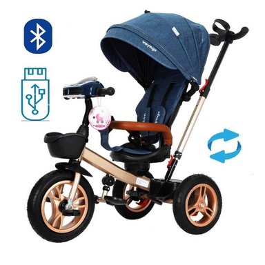 TRICICLO ASIENTO GIRATORIO USB BLUETOOTH