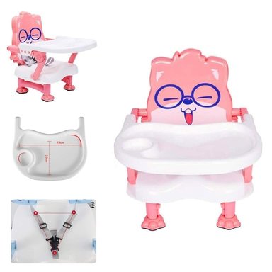 COMEDOR PARA BEBÉS MESA Y SILLA 2 EN 1-ROSA