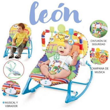 SILLA MECEDORA MUSICAL CON VIBRADOR LEÓN