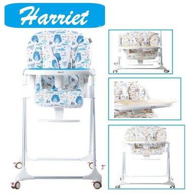 SILLA COMER DISEÑADO LLANTAS SILICONA FRENOS DOBLE BANDEJA