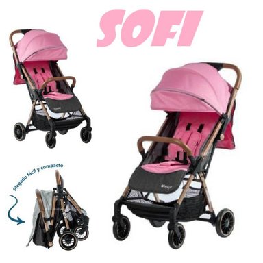 NOVEDOSO COCHE MALETA SOFI EBABY -ROSA