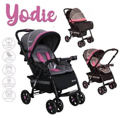 COCHE CUNA ACOLCHADO RECLINABLE MANGO REVERSIBLE YODIE RS