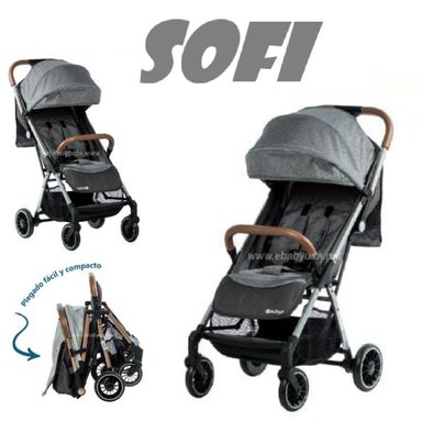 NOVEDOSO COCHE MALETA SOFI EBABY -PLOMO