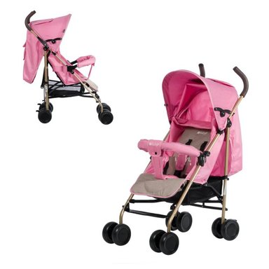 COCHE DE PASEO BASTON RECLINABLE TRAVIS PARA BEBES-ROSA