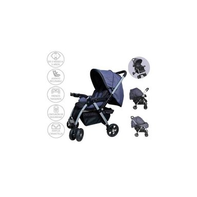 COCHE CUNA RECLINABLE MANGO REVERSIBLEASIENTOACOLCHADO ROSSI