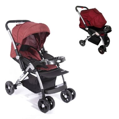 COCHE CUNA RECLINABLE MANGO REVERSIBLE CAPOTA COMPLETA KUPER