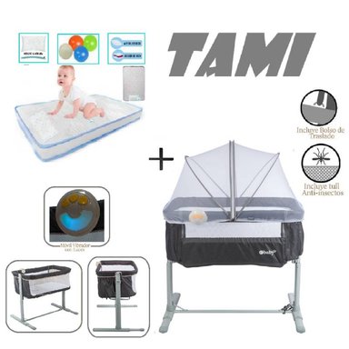 EBABY CUNA COLECHO TAMI EB756-COLCHON C-PLOMO