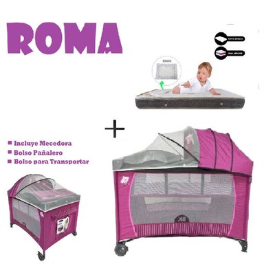 CUNA CORRAL ROMA-COLCHON P -MORADO