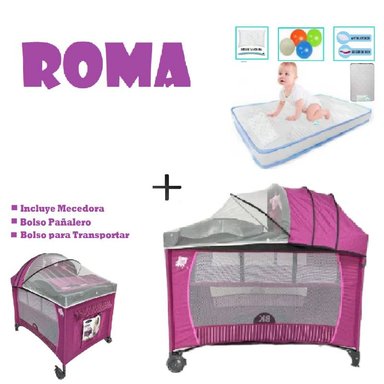 CUNA CORRAL ROMA-COLCHON C -MORADO