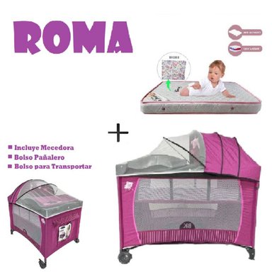 CUNA CORRAL ROMA-COLCHON R -MORADO