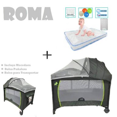 CUNA CORRAL ROMA-COLCHON C -PLOMO