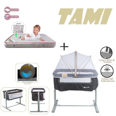 EBABY CUNA COLECHO TAMI EB756-COLCHON R -BEIGE