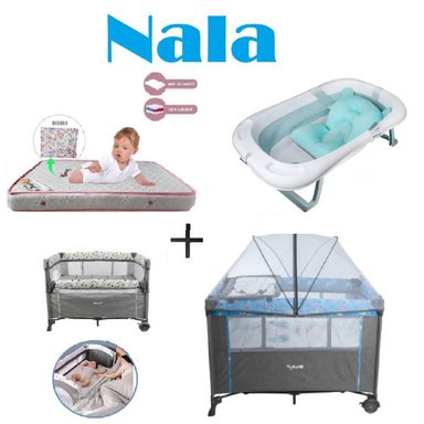 CUNA CORRAL NALA -COLCHON R -TINA C-AZUL