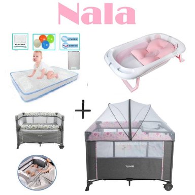 CUNA CORRAL NALA -COLCHON C-TINA R-ROSADO