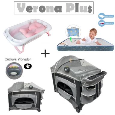 CUNA VERONA PLUS VIBRADOR -BAÑERA R-COLCHON A-PLOMO