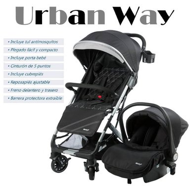 COCHE MOISES CON PORTABEBE ASIENTO INTERCAMBIABLE URBAN WAY