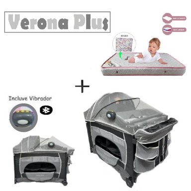 CUNA VERONA PLUS VIBRADOR -COLCHON R-PLOMO