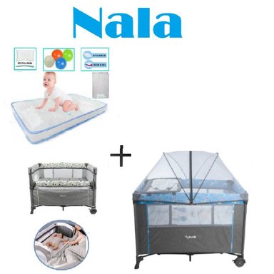 CUNA CORRAL NALA -COLCHON C-AZUL