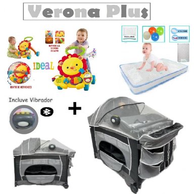 CUNA VERONA PLUS -COLCHON C- ANDADOR LEON- PLOMO