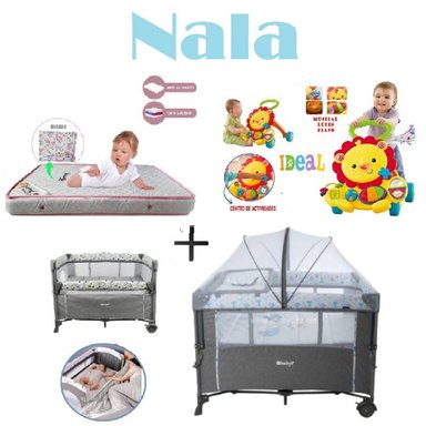CUNA CORRAL NALA -COLCHON R-ANDADOR LEON-CELESTE